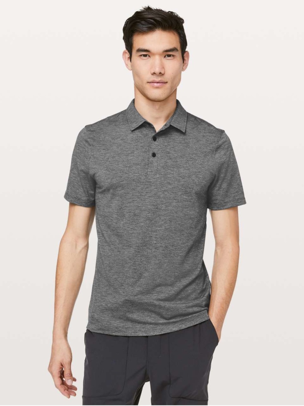 Lululemon Evolution Short Sleeve Polo Shirt, Grey Size Large
